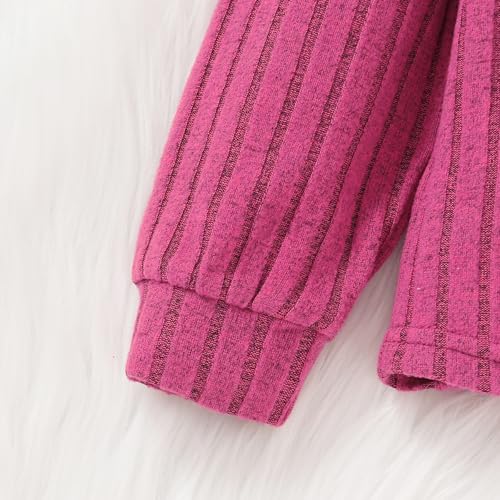 Image of Toddler Girl Fall Winter Outfit Set Stripe Solid Hoodie Pants Clothes Kids 2Pcs Sweatshirt Suit