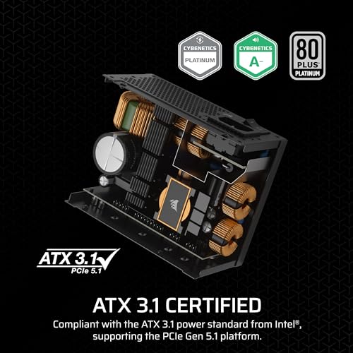 Image of CORSAIR SF750 (2024) Fully Modular SFX Low Noise 80 Plus Platinum Power Supply - ATX 3.1 Compliant - PCIe 5.1 Ready - Small Form Factor - SFX-to-ATX Bracket Included - Black