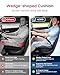 ADERI Gel Wedge Car Seat Cushion for Driving Relieves Tailbone Pain, Composite Gel Memory Foam for Cool & Support Comfort, Ergonomic Car Seat Pillow, Elevated Back for Wider Vision, Anti-Slip Design