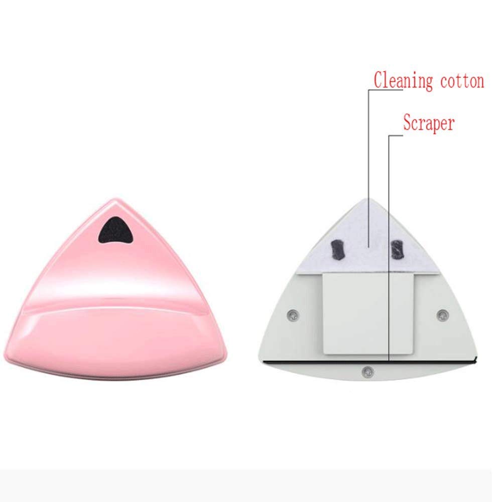 Limpiaparabrisas - Limpiador de Ventanas magnético Limpiador de limpiaparabrisas Fuerte magnético Toallita de Doble Cara Limpieza de Pisos Altos Limpieza del hogar (Color : Verde) (Rosado)
