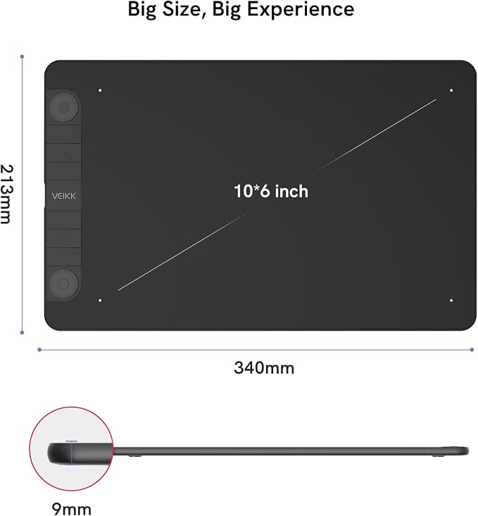 Tableta gráfica VEIKK VK1060PRO V2 10x6 pulgadas miniatura 7