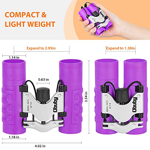 Obuby Real Binoculars for Kids Gifts for 3-12 Years Boys Girls 8x21 High-Resolution Optics Compact Toy Binocular for… - Image 5
