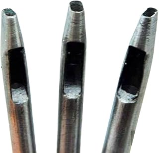 CHENGYIDA 楕円 ポンチ レザークラフト 工具 セット 皮抜き 型抜き ベルト 穴あけ ポンチ レザー クラフト 楕円 形 ポンチ パンチ 3本 セット (サイズ3x6mm, 3x8mm,4x7mm) 穴 あけ 用 DIY 工具