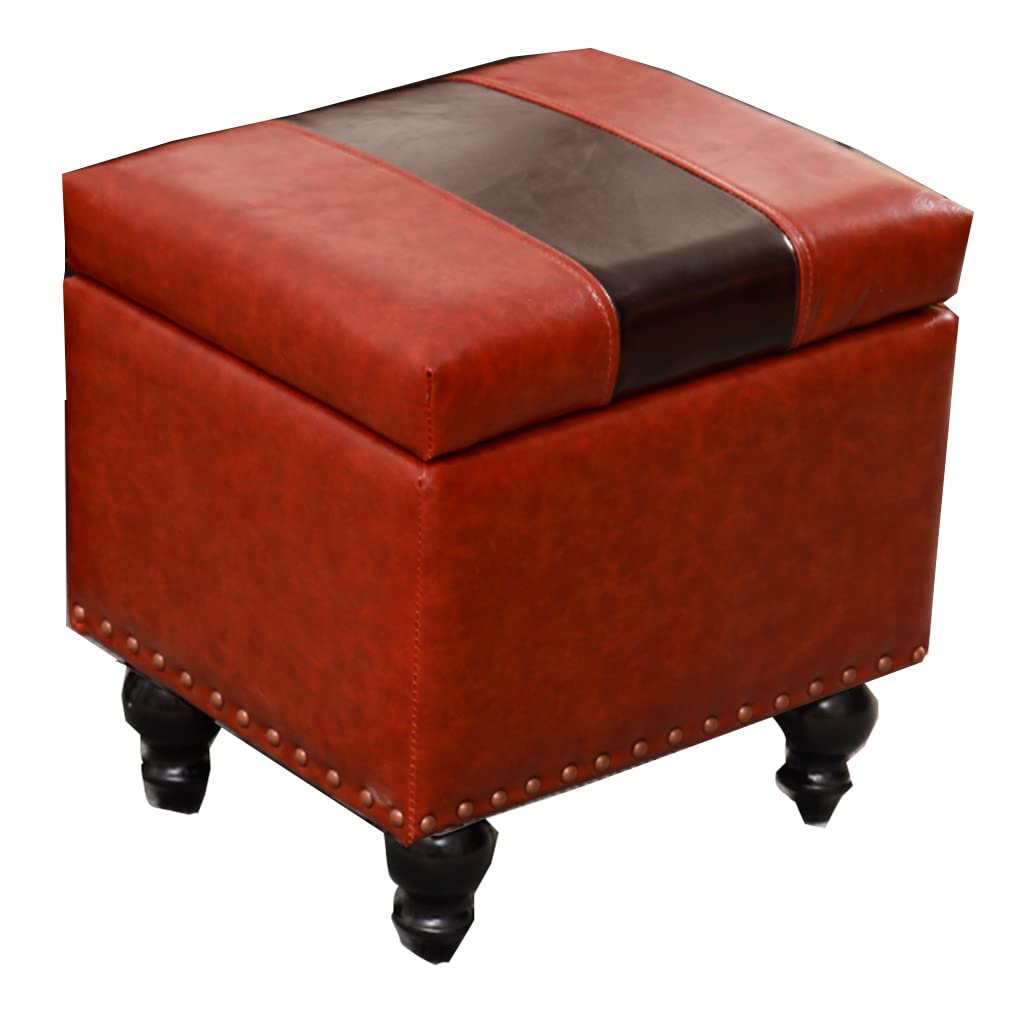 Repose-pieds rectangulaires modernes en cuir pour salon et bureau