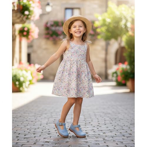 Image of Kiderence Toddler Girl Mary Jane School Uniform Dress Shoes Oxford Flats | Wide Toe Box Great Comfort for Student Shoe and Flower Girl Shoe for Wedding, Parties, Church