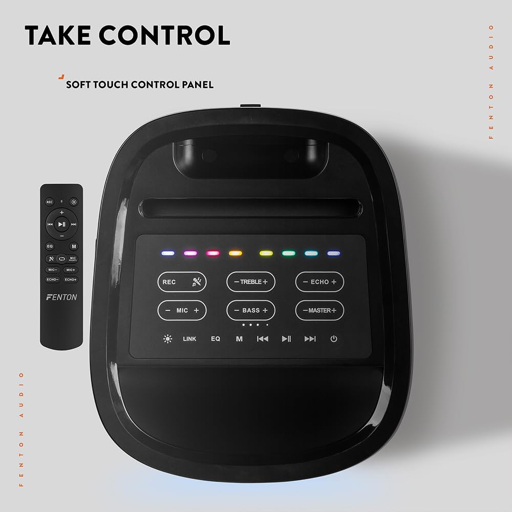 Жогорку view of Fenton Pulse65 control panel and remote