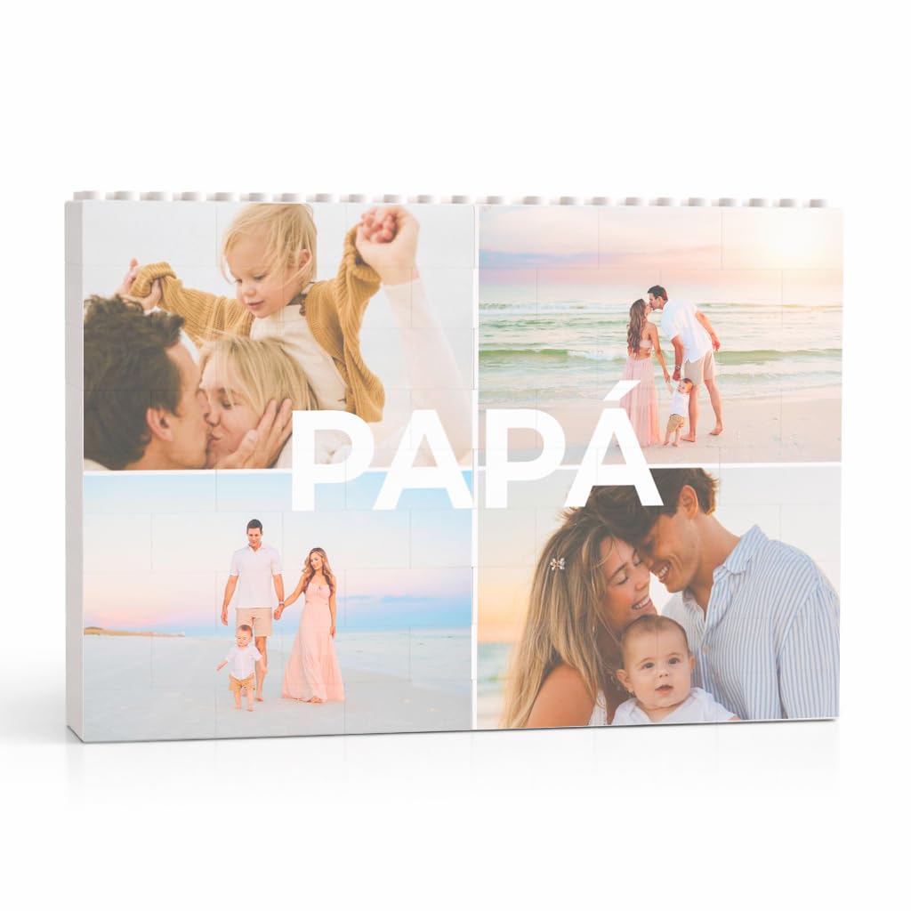 Cristal Plaque - Puzzle Personalizado Mamá con 4 Fotos y Texto | Rompecabezas Interactivo de Bloques Apilables Premium Mamá | Decoración Personalizada para el Hogar — view 6