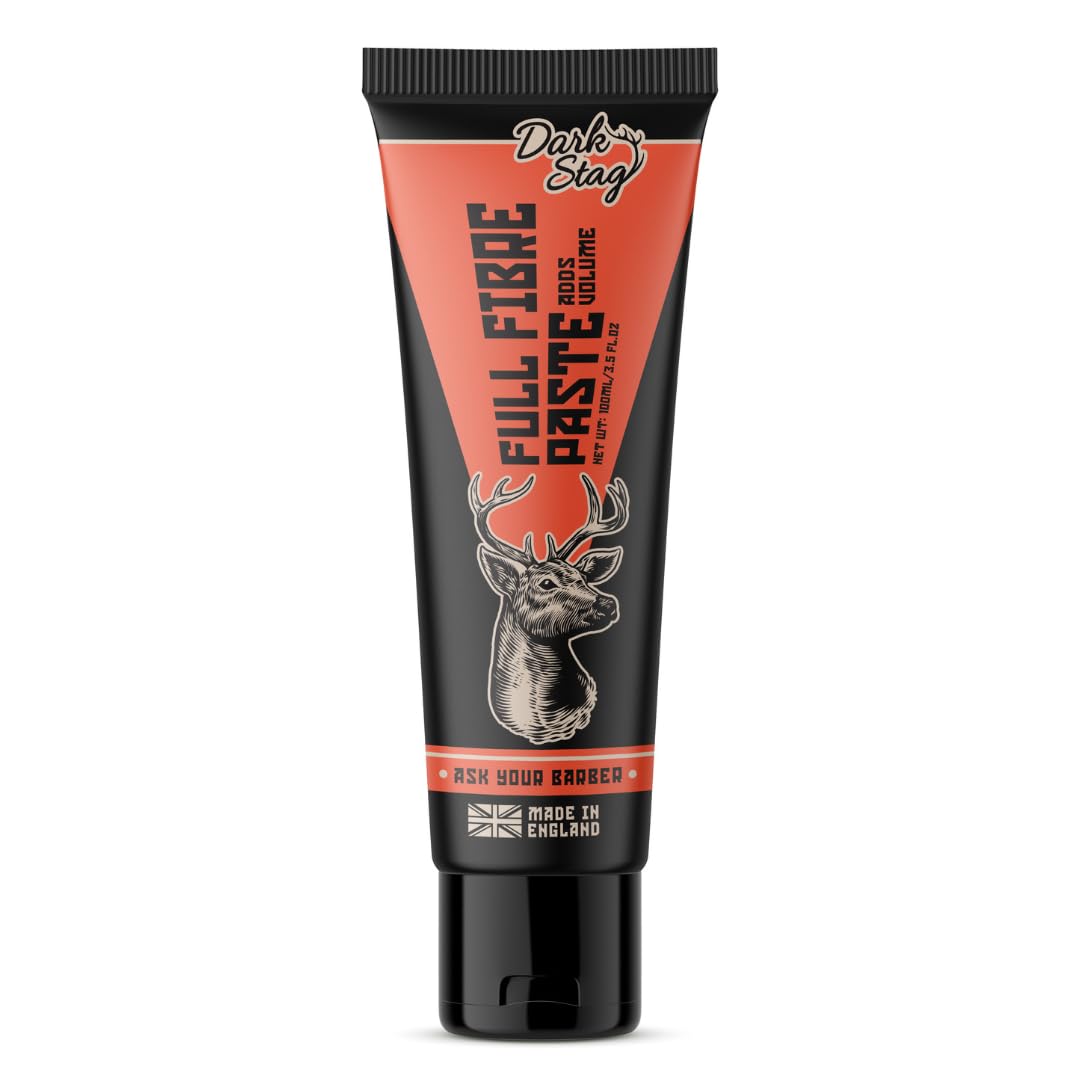 Dark Stag Full Fibre Paste. Volume and Thickness Boost, Medium Hold Professional Hair Styling Paste, Water Based Easy to Wash