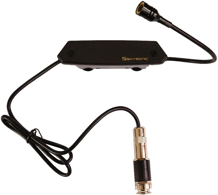 Skysonic T-902 Active Acoustic Guitar Sound hole Pickup Humbucker with Microphone, Clear Sound with Tone and Volume Control