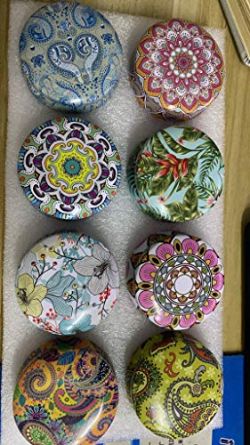 YIHANG Vela perfumada, salvia de madera y sal de mar, fresa, rosa, lavanda, gardenia, vainilla, higo mediterráneo, cera de soja natural portátil vela de estaño de viaje, juego de 8