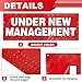 Hahafelt 3x10 Feet Under New Management Banner Sign with Grommets Weatherproof Vinyl Sign Hanging Banner Outdoor Indoor for Business Industrial Store Yard Signs Red