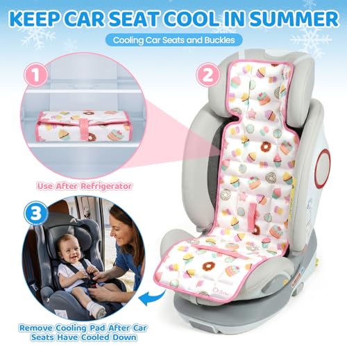 Image of Orzbow Car Seat Cooling Pad with Insulated Bag, Carseat Cooler Pad for Babies Toddler Kids Infant, Portable Baby Cooling Pad for Hot Summer to Keep Comfortable, White