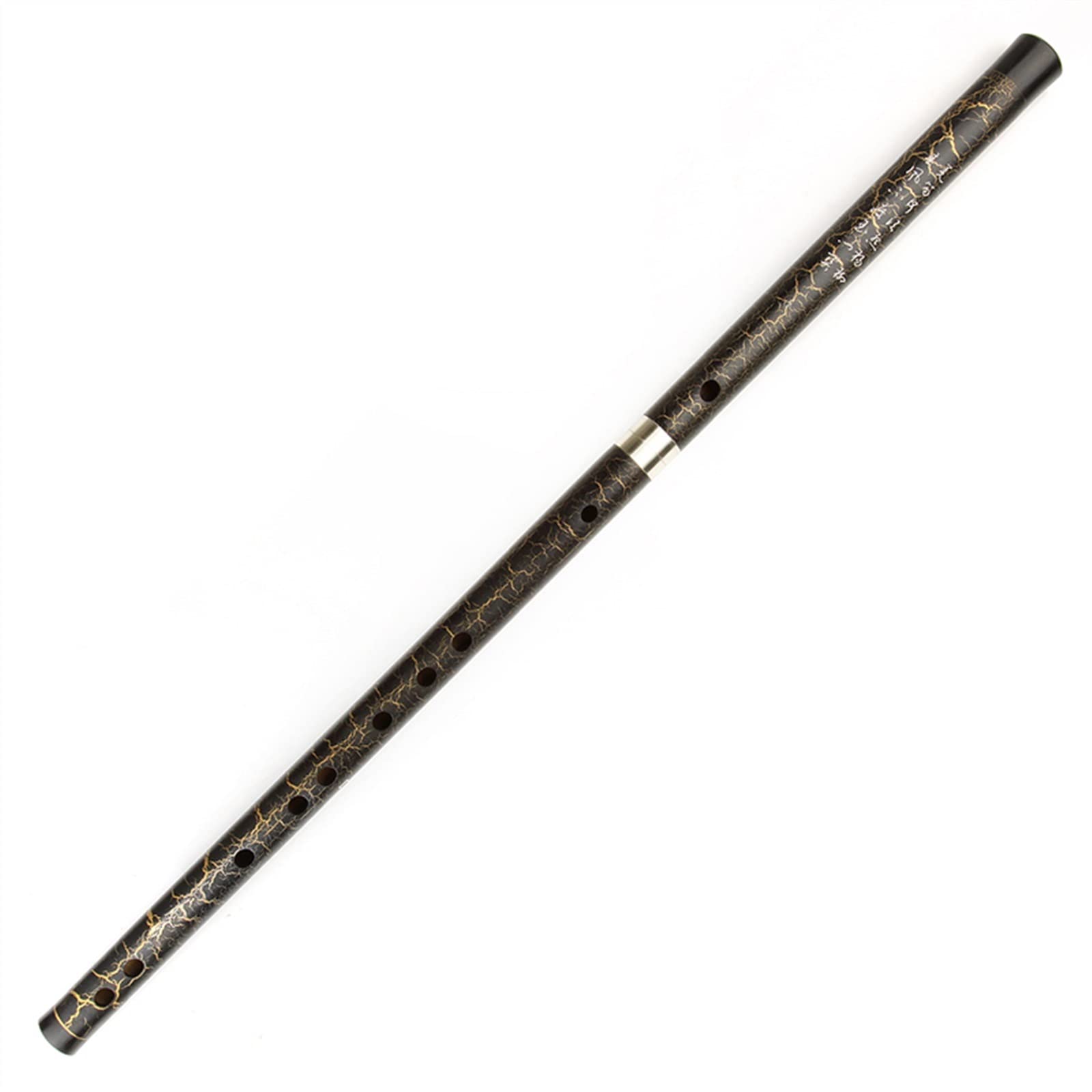 TSTS Flûte De Bambou Noire Séparable À Clé D avec Versets Chinois Instrument À Vent Traditionnel Chinois Fait À La Main Professionnelle Flûte de Bambou