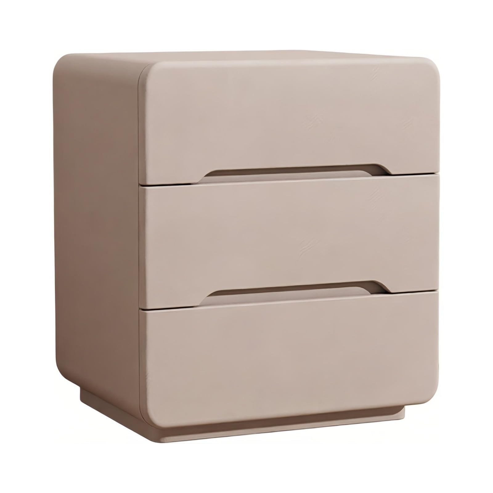 guiling-1986 Bedside Table Rectangular Nightstand with Three Storage Drawers for Bedrooms Organization Nightstand(Bruin,Medium)