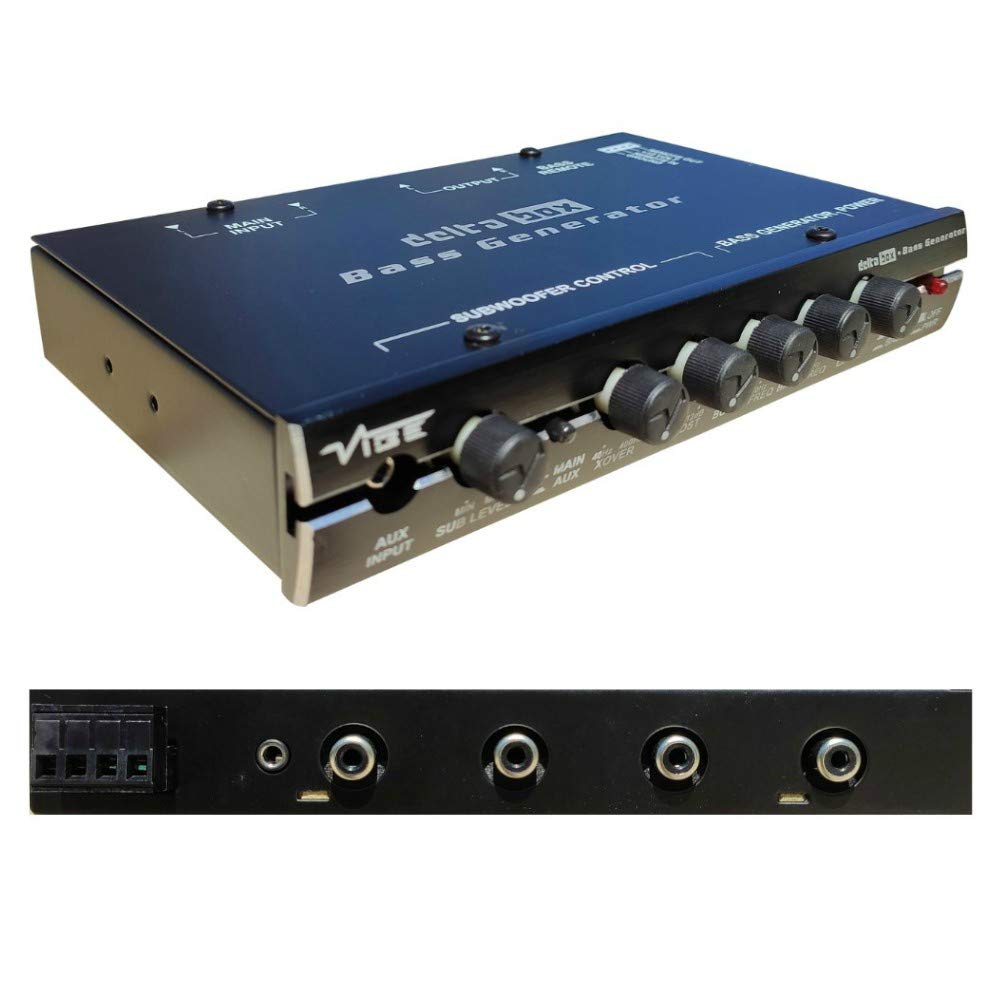 WEB 1 generatore frequenze di bassi compatibile con VIBE DELTABOX BASS GENERATOR crossover eq 3.5mm aux controllo remoto processore di segnale, 1 pezzo