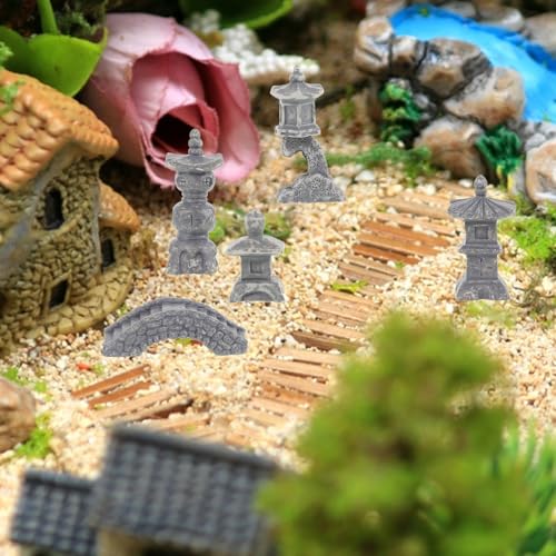 Pagode miniature résine contre le manque de relief en terrarium - 8