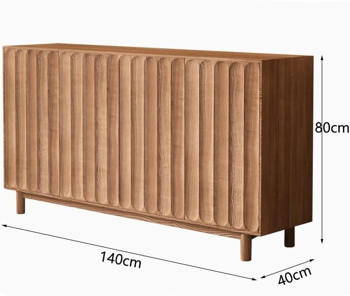 Sideboard Cabinet Sideboard Solid Wood Living Room Storage Cabinet Home Entrance Wall Retro Porch Cabinet Sideboard Cabinet with Drawers(140cm)