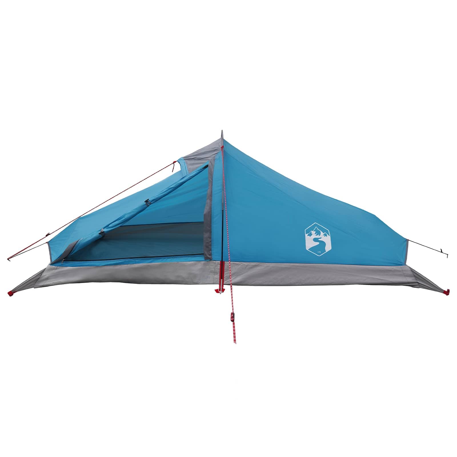 Tienda de trekking azul para 2 personas de poliéster 185T con revestimiento de poliuretano, tienda de campaña ligera para camping, senderismo, exterior y festival, impermeable, resistente al