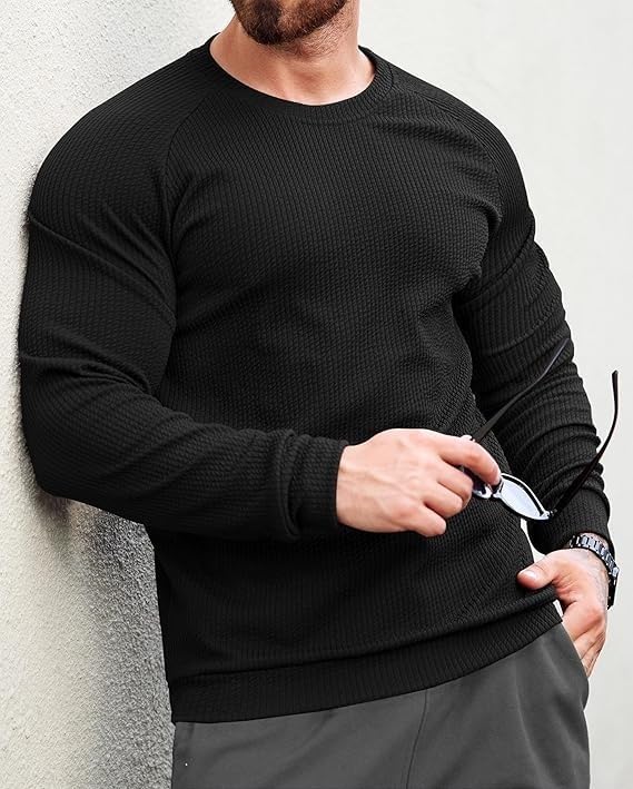Image of Men's Stripped Full Sleeve Polycotton T-Shirt| Comfortable, Breathable, Lightweight & Stylish