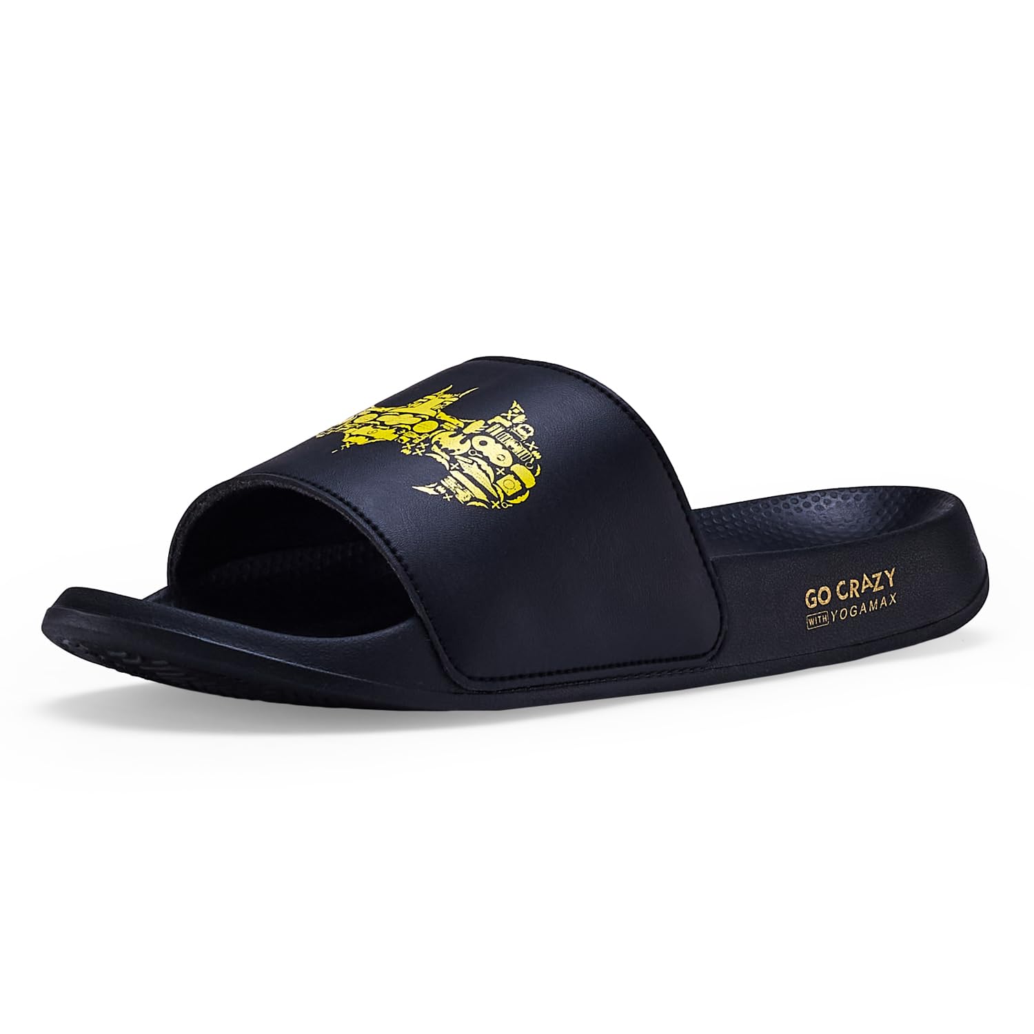 Campus Mens SL-441 BLK/YLW Slippers - 8UK/India SL-441 (B0D83HQWRY) Amazon Price History, Amazon Price Tracker