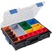 Produktbild Allit Sortimentkoffer Euro Plus Pro K 44/18 aus Kunststoff Profi-Kleinteilekoffer mit Verbindungsclips, schwarz, 18 Fächer