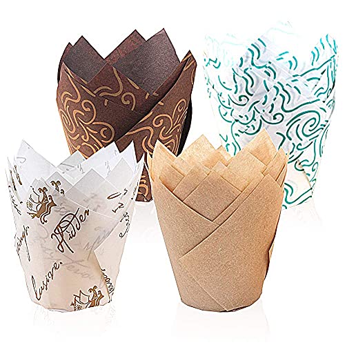 100 Pièces Tasses De Cuisson En Papier De Qualité Alimentaire Doublure De Cupcake Emballages De