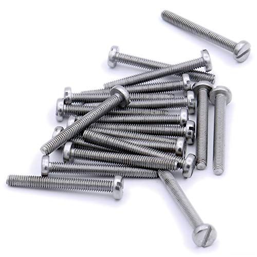 Image of M2 (2mm x 18mm) Slot Pan Machine Screw (Bolt) - Stainless Steel (A2) (Pack of 20)