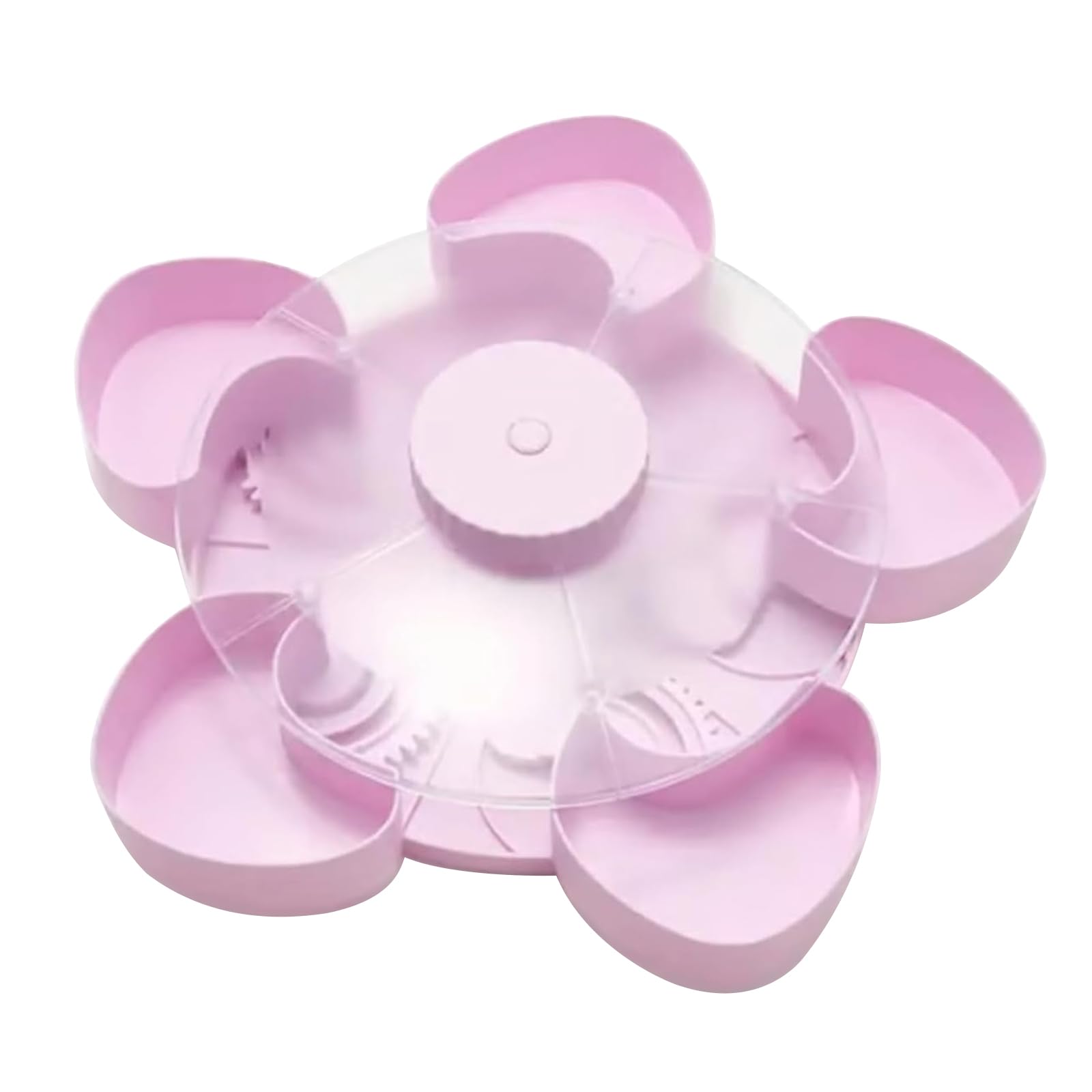 Divided Serving Tray That Spins - Perfect for Snacks, Dips & Party Appetizers, Rotating Snack Box Container with Lid, Lazy Susan Organizer Veggie Fruit Tray for Kitchen,Travel and Picnic