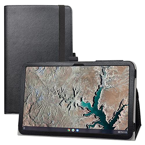 LIFANG Nokia T20 Funda,Soporte Cuero con Slim PU Funda Caso Case para 10.4' Nokia T20 Tableta,Negro
