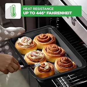 NutriChef 10-Piece Non-Stick Baking Pans Set - Deluxe Carbon Steel Bakeware Set w/ Cookie Sheets, Muffin Pan, Roasting Pan, Cake Pan, Baking Tray, Pizza Pan - Easy to Clean, Black NutriChef 10 Piece Non Stick Baking Pans Set Deluxe Carbon Steel Bakeware Set w Cookie Sheets Muffin Pan Roasting Pan Cake Pan Baking Tray Pizza Pan Easy to Clean Black