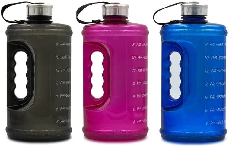 2.2L Large Capacity Sports Water Bottle with Handle and Time Marker Outdoor image 5