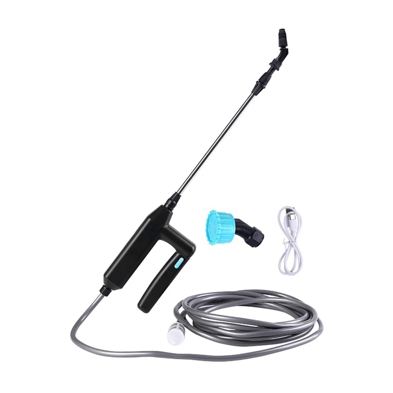 LNHHG Garden Watering Spray Gun, Automatic Electric Sprayer Nozzle Sprinkler, Mister Irrigation Atomization High Pressure Car Washer(5 meter 2000mA)