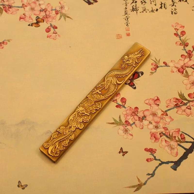 Amazon | 龍 文鎮 どう真鍮製 置いて使う文鎮 竜 ドラゴン 書道用品