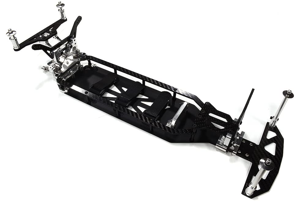 Integy Upgrades for Team Associated, Carbon Fiber Complete Chassis Conversion Kit for DR10 Drag RTR