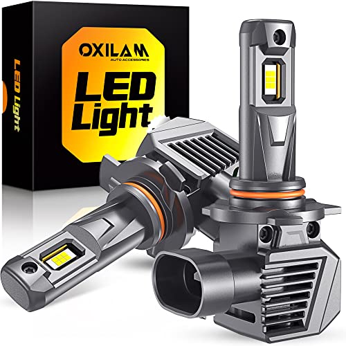 Image of OXILAM 9005 LED Light Bulbs, 13X Brighter 6500K Cool White, Anti-Flicker, 60000Hrs Lifespan, 9005 /HB3 LED Fog Light Compatible with Cars Trucks SUVs, Pack of 2
