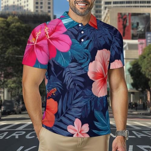 Fashion Button T Shirts Moisture Wicking Tee Summer Quick Dry Polo Shirts2