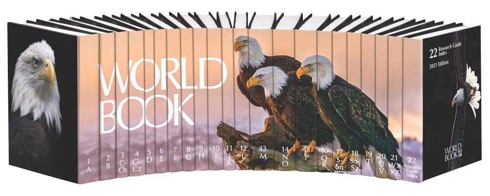 The World Book Encyclopedia 2021 - Hardcover - 22 Volume Set - Over 17,000 Articles cover
