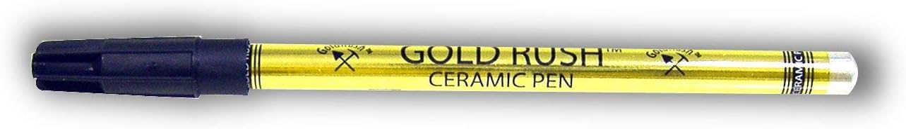 Liquid Metallic Gold Pen for Kiln-Fired Pottery and Ceramics