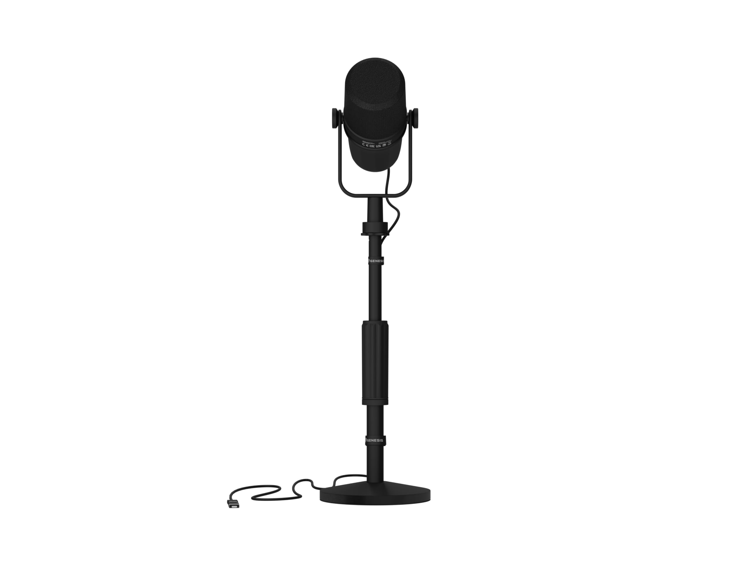 Genesis Radium 750D USB/XLR Mikrofon für PC, dynamisches Studio Mikrofon mit Stativ, Gaming Mikrofon für Streaming, Podcast, Twitch, YouTube, Discord, 96kHz/24-bit, Mute, Gain, Monitoring, Schwarz