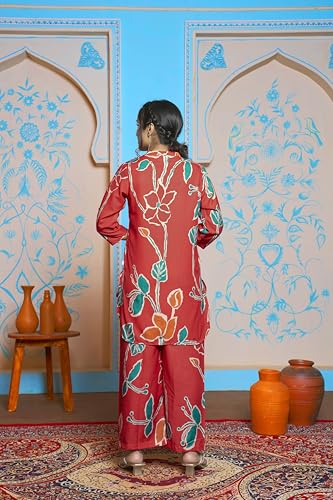 Dhruvi Trendz Womens Rayon Co-Ord Set/Pajama Set Regular Fit Casual (Dt-W1851&Tr908_Red_3Xl)