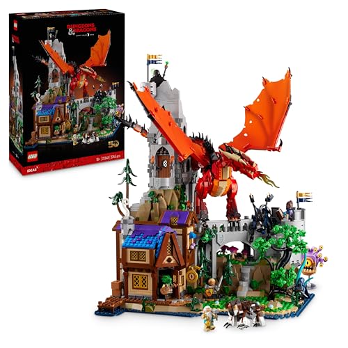 LEGO Ideas Dungeons & Dragons: Die Sage vom Roten Drachen, Bauset für Erwachsene, Dungeons and Dragons Geschenkideen für Fans, Fantasy-Bauset, kreative Aktivität 21348