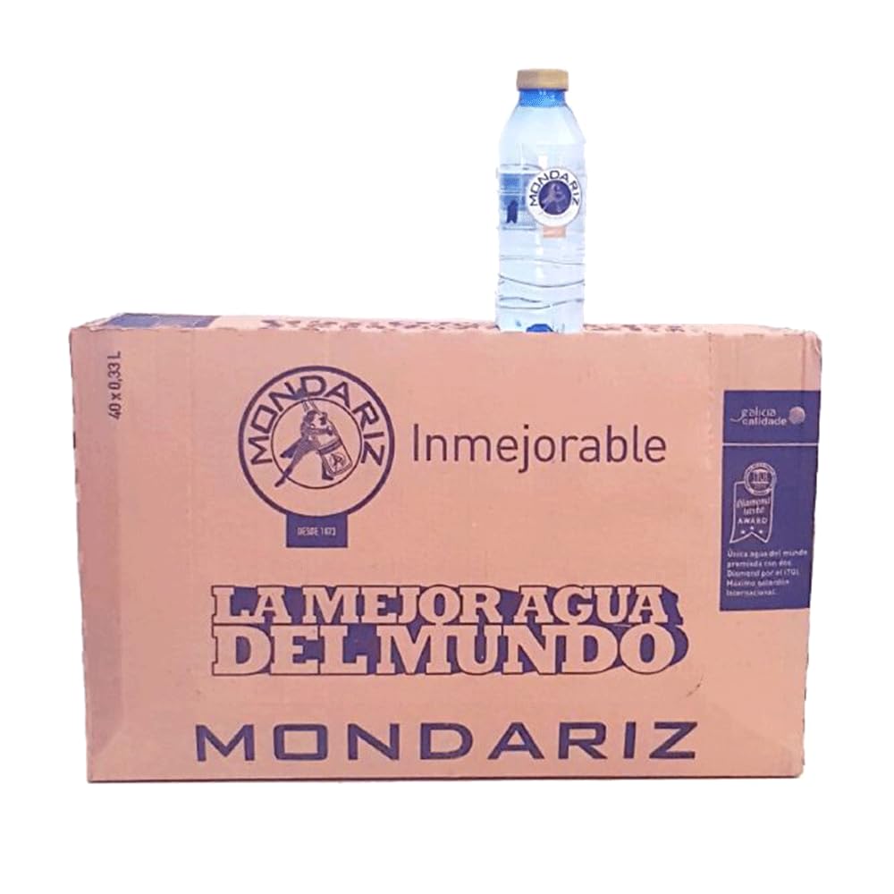 Agua Mondariz Sin Gas Pack 3 Cajas de 40 unidades Botellas Plastico 33CL Con Taza De Regalo