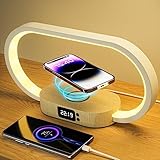💡【Holz-Tischleuchte mit Digitaluhr】Led Nachttischlampe mit Uhr, die durch Klicken auf die obere Schaltfläche gedimmt werden kann (100%-70%-30%-AUS). Dank der Memory-Funktion zeigt die Uhr immer die korrekte Zeit an. Darüber hinaus bieten wir eine sorgenfreie 1-Jahres-Garantie an. Bei Fragen können Sie sich gerne an uns wenden.