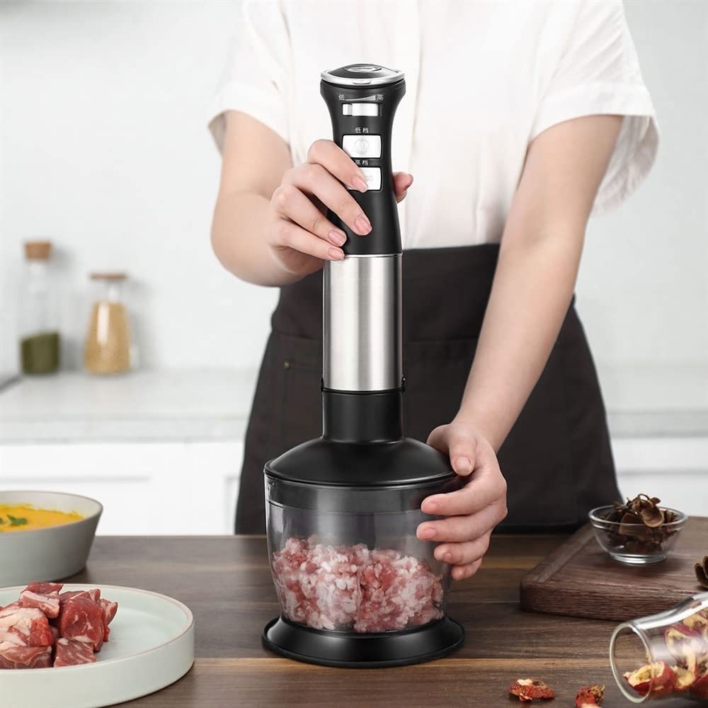 Blender ręczny zanurzeniowy, blender ręczny ze stali nierdzewnej, 4-w-1 mikser ręczny, blender ręczny kuchenny do zup, koktajli, przecierów, jedzenia dla niemowląt
