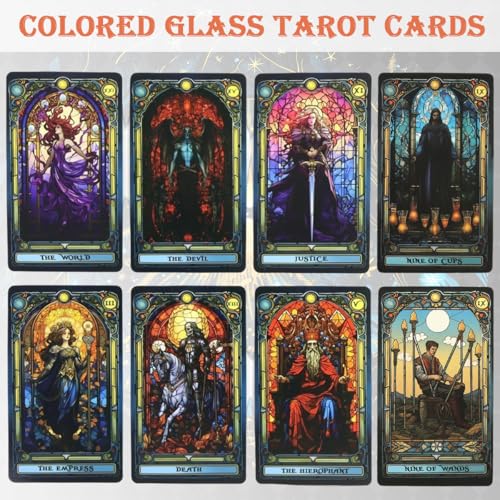 Image of PATPAT 78 Tarot Cards Telling Game Beginner's Tarot Card Deck Mystical Church-Themed Beautiful Illustration Guiding Cards for Self Discovering, Personal Reflection, Divination, Gift