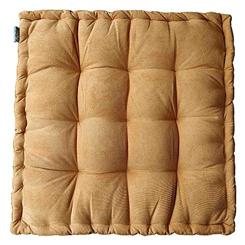 Verpert Floor Pillow 25X25 Inch, Square Meditation Cushion Floor Seating For Adults, Oversized Tufted Seat Cushion Reading Nook For Kids, Yoga Meditation Pillow For Sitting On Floor (Yellow) #TOP5