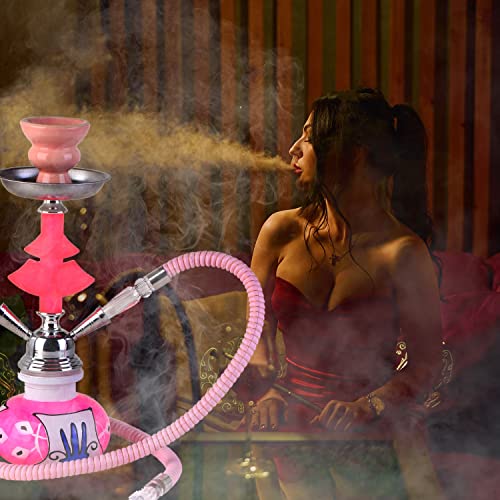 Gochoi 30,5 Cm Shisha Groß Set Komplettset Mit Hookah 2 Anschlüsse Stabilisierender Glasvasenbasis,Verbesserter Shisha… – Bild 8