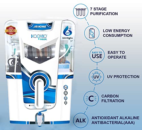 Image of Konvio Neer Jeeone RO + UV + UF + ALK + TDS Adjuster Water Purifier | Wall-mounted | (AAA Alkaline)