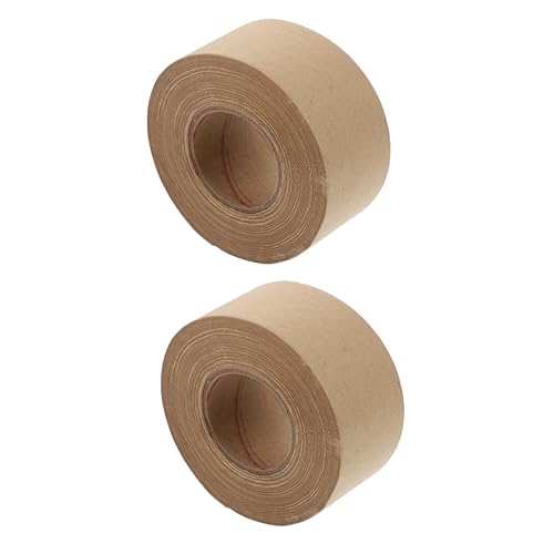 Miniatura 1 de KALLORY Cinta de embalaje autoadhesiva de papel Kraft, cinta de embalaje de goma de mascar Kraft de envío, 2 unidades