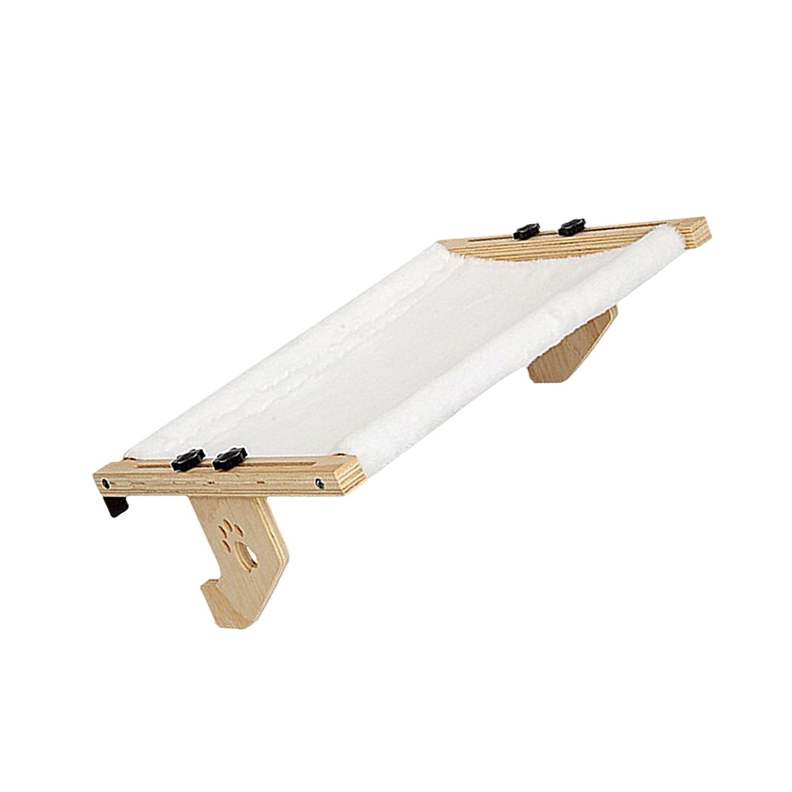 Hamac pour chat en bois avec coussin doux lit surélevé